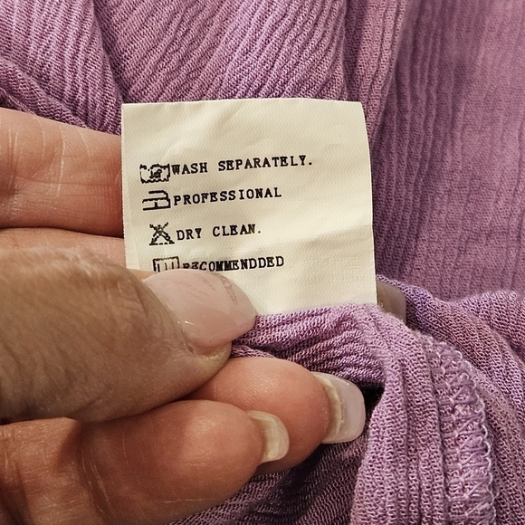 Lavender Lace-Trimmed Women's Top - Picture 11 of 11